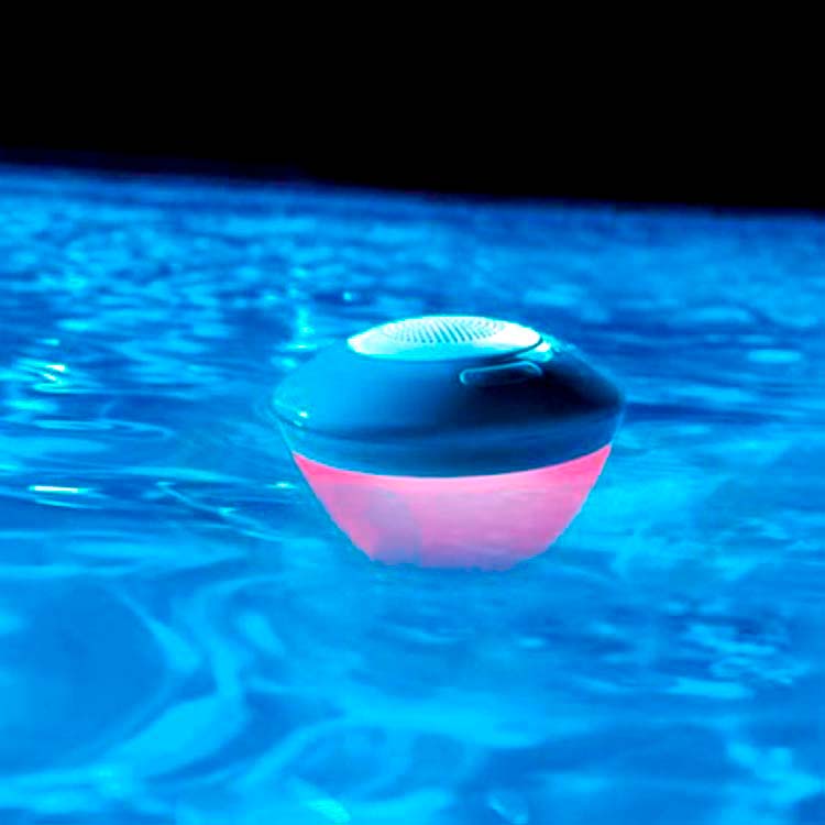 Floating pool speaker with led light